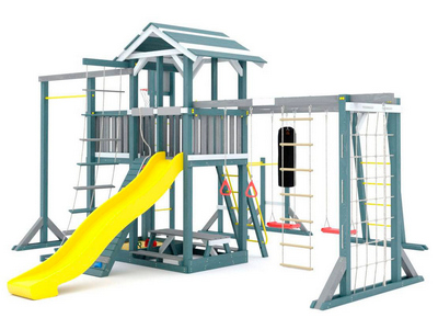 Детская игровая площадка Гигант 4 (индиго)