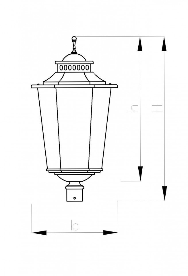 Светильник уличный H-620 мм ГП5.1-А - вид 2